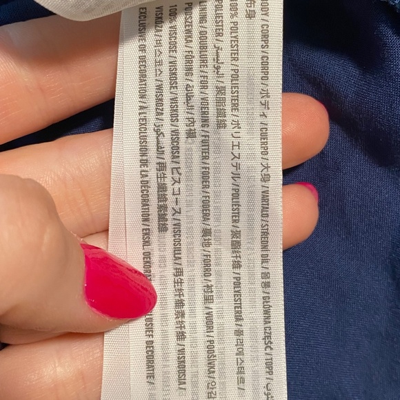 Abercrombie & Fitch Tiered Chiffon Floral Mini Dress Sheer Sleeve Pink Medium - Picture 5 of 5